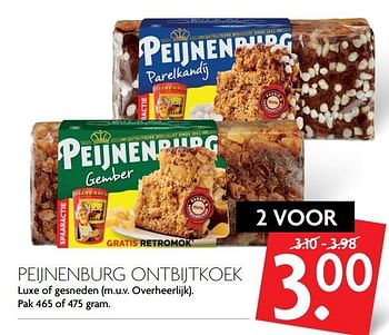 Aanbiedingen Peijnenburg ontbijtkoek - Peijnenburg - Geldig van 05/03/2017 tot 11/03/2017 bij Deka Markt