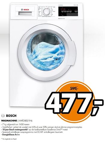 Aanbiedingen Bosch wasmachine wat28321nl - Bosch - Geldig van 05/03/2017 tot 12/03/2017 bij Expert