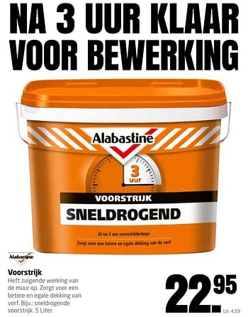 Aanbiedingen Voorstrijk - Alabastine - Geldig van 27/02/2017 tot 12/03/2017 bij Formido