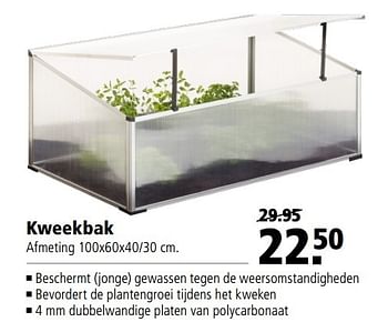 Meter arm waterval Welkoop aanbieding: Kweekbak - Huismerk - Welkoop (Tuin en bloemen) -  Geldig tot 12/03/17 - PromoButler