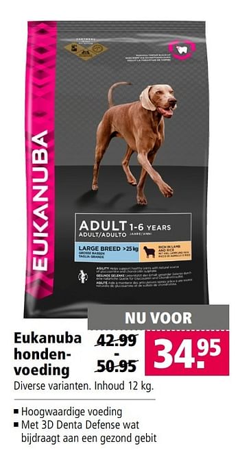 Aanbiedingen Eukanuba hondenvoeding - Eukanuba - Geldig van 27/02/2017 tot 12/03/2017 bij Welkoop