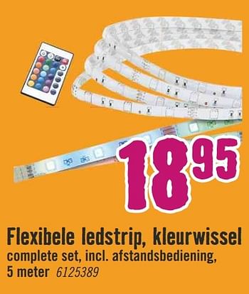 Aanbiedingen Flexibele ledstrip, kleurwissel - Huismerk Hornbach - Geldig van 26/02/2017 tot 12/03/2017 bij Hornbach