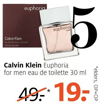 Aanbiedingen Calvin klein euphoria for men eau de toilette - Calvin Klein - Geldig van 06/03/2017 tot 12/03/2017 bij Etos