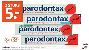 Aanbiedingen Blanche - Parodontax - Geldig van 06/03/2017 tot 12/03/2017 bij Etos