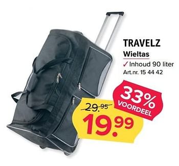 Aanbiedingen Wieltas - Travelz - Geldig van 27/02/2017 tot 12/03/2017 bij Kijkshop