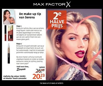 Aanbiedingen Lip colour - Max Factor - Geldig van 06/03/2017 tot 12/03/2017 bij Etos