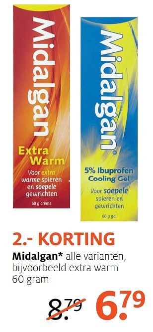 Aanbiedingen Extra warm - Midalgan - Geldig van 06/03/2017 tot 12/03/2017 bij Etos