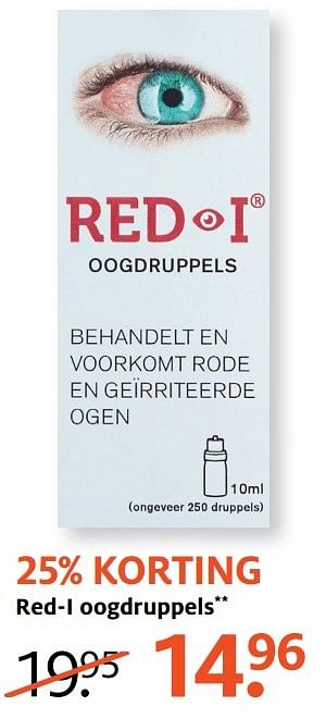 Aanbiedingen Red-i oogdruppels - Red-I - Geldig van 06/03/2017 tot 12/03/2017 bij Etos