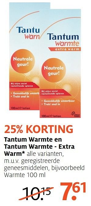 Aanbiedingen Warmte - Tantum - Geldig van 06/03/2017 tot 12/03/2017 bij Etos