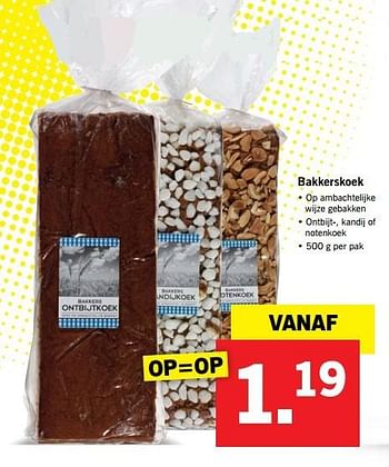 Aanbiedingen Bakkerskoek - Huismerk - Lidl - Geldig van 06/03/2017 tot 11/03/2017 bij Lidl