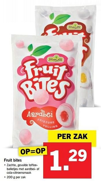 Aanbiedingen Fruit bites - Huismerk - Lidl - Geldig van 06/03/2017 tot 11/03/2017 bij Lidl