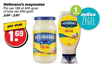 Aanbiedingen Hellmann`s mayonaise - Hellman's - Geldig van 08/03/2017 tot 14/03/2017 bij Hoogvliet
