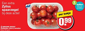 Aanbiedingen Nieuwe oogst hollandse cherry tomaten - Huismerk - Hoogvliet - Geldig van 08/03/2017 tot 14/03/2017 bij Hoogvliet