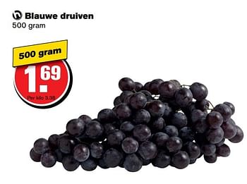 Aanbiedingen Blauwe druiven - Huismerk - Hoogvliet - Geldig van 08/03/2017 tot 14/03/2017 bij Hoogvliet