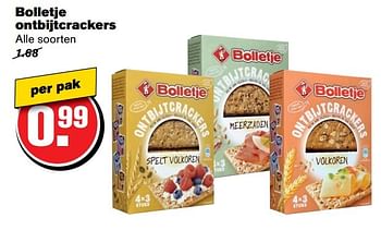 Aanbiedingen Bolletje ontbijtcrackers - Bolletje - Geldig van 08/03/2017 tot 14/03/2017 bij Hoogvliet