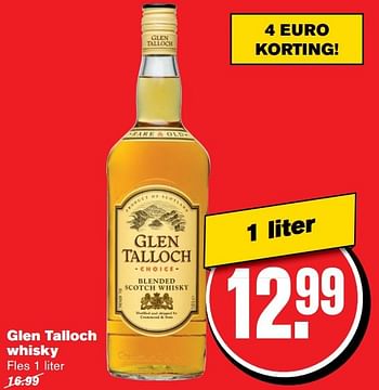Aanbiedingen Glen talloch whisky - Glen Talloch - Geldig van 08/03/2017 tot 14/03/2017 bij Hoogvliet