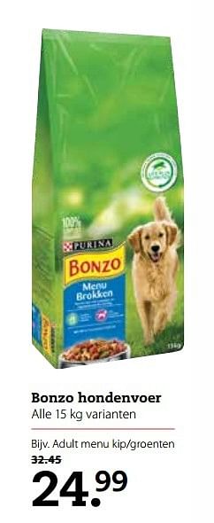 Aanbiedingen Bonzo hondenvoer - Purina - Geldig van 06/03/2017 tot 19/03/2017 bij Boerenbond