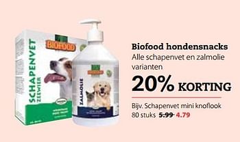Aanbiedingen Biofood hondensnacks - Biofood - Geldig van 06/03/2017 tot 19/03/2017 bij Boerenbond