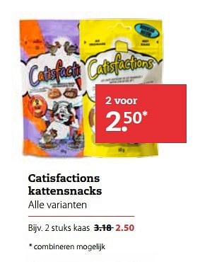 Aanbiedingen Catisfactions kattensnacks - Catisfactions - Geldig van 06/03/2017 tot 19/03/2017 bij Boerenbond