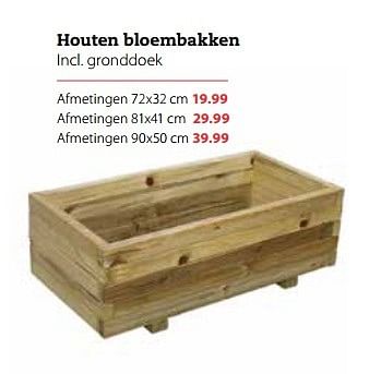 Aanbiedingen Houten bloembakken - Huismerk- Boerenbond - Geldig van 06/03/2017 tot 19/03/2017 bij Boerenbond