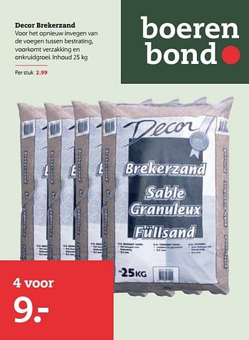 Aanbiedingen Decor brekerzand - Decor - Geldig van 06/03/2017 tot 19/03/2017 bij Boerenbond