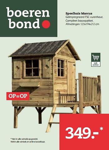 Boerenbond Speelhuis marcus Promotie bij Boerenbond