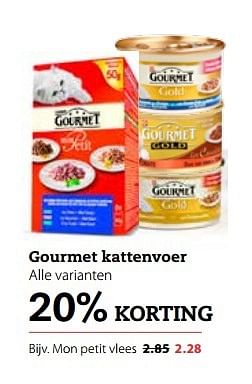 Aanbiedingen Gourmet kattenvoer - Purina - Geldig van 06/03/2017 tot 19/03/2017 bij Boerenbond