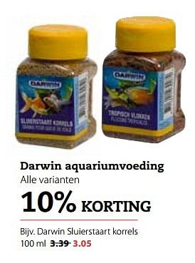 Aanbiedingen Darwin aquariumvoeding - Darwin - Geldig van 06/03/2017 tot 19/03/2017 bij Boerenbond