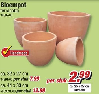 Aanbiedingen Bloempot terracotta - Huismerk - Poco - Geldig van 06/03/2017 tot 12/03/2017 bij Poco