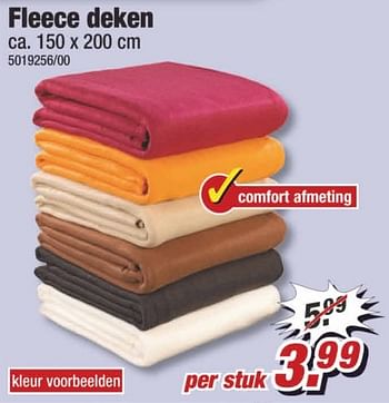 Aanbiedingen Fleece deken - Huismerk - Poco - Geldig van 06/03/2017 tot 12/03/2017 bij Poco