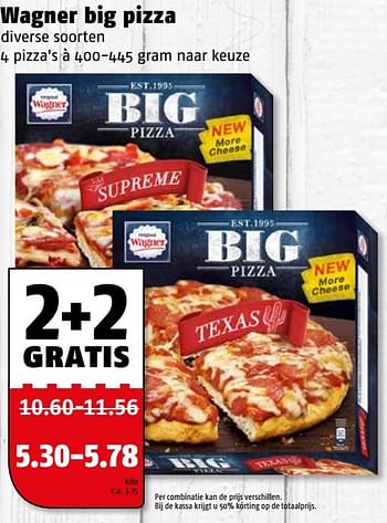 Aanbiedingen Wagner big pizza - Original Wagner - Geldig van 06/03/2017 tot 12/03/2017 bij Poiesz