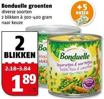 Aanbiedingen Bonduelle groenten - Bonduelle - Geldig van 06/03/2017 tot 12/03/2017 bij Poiesz