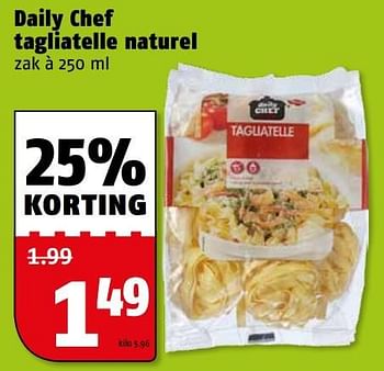 Aanbiedingen Daily chef tagliatelle naturel - Daily chef - Geldig van 06/03/2017 tot 12/03/2017 bij Poiesz