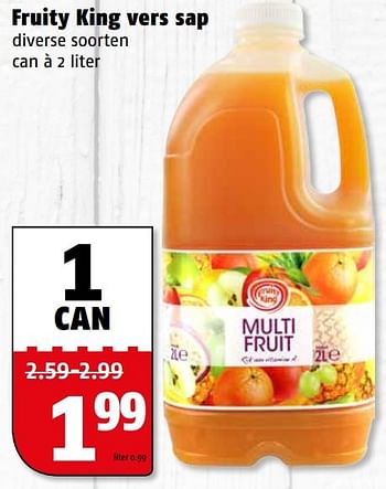 Aanbiedingen Fruity king vers sap - Fruity King - Geldig van 06/03/2017 tot 12/03/2017 bij Poiesz