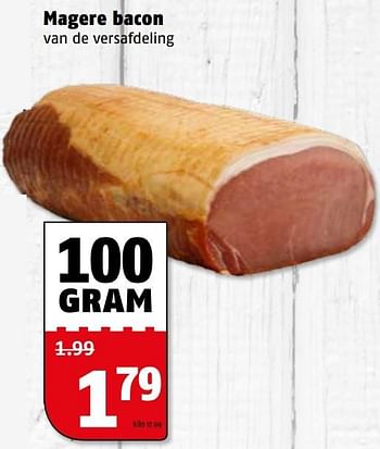 Aanbiedingen Magere bacon - Huismerk Poiesz - Geldig van 06/03/2017 tot 12/03/2017 bij Poiesz