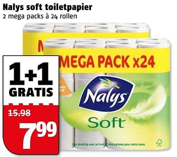 Aanbiedingen Nalys soft toiletpapier - Nalys - Geldig van 06/03/2017 tot 12/03/2017 bij Poiesz