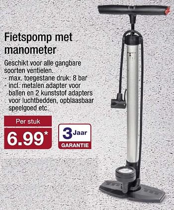 Aanbiedingen Fietspomp met manometer - Huismerk - Aldi - Geldig van 06/03/2017 tot 12/03/2017 bij Aldi