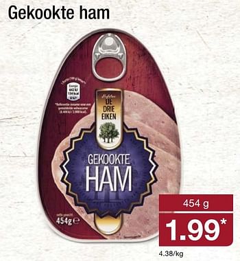 Aanbiedingen Gekookte ham - De Drie Eiken - Geldig van 06/03/2017 tot 12/03/2017 bij Aldi