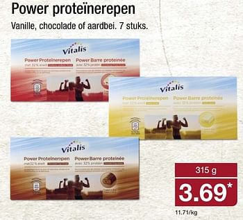 Aanbiedingen Power proteïnerepen - Vitalis - Geldig van 06/03/2017 tot 12/03/2017 bij Aldi