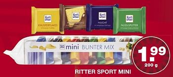 Aanbiedingen Ritter sport mini - Ritter Sport - Geldig van 06/03/2017 tot 12/03/2017 bij Aldi