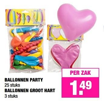 Aanbiedingen Ballonnen party - Huismerk - Big Bazar - Geldig van 06/03/2017 tot 13/03/2017 bij Big Bazar