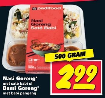 Aanbiedingen Nasi goreng - Padifood - Geldig van 06/03/2017 tot 12/03/2017 bij Nettorama