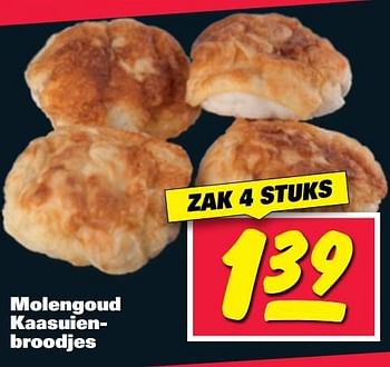 Aanbiedingen Molengoud kaasuienbroodjes - Huismerk - Nettorama - Geldig van 06/03/2017 tot 12/03/2017 bij Nettorama