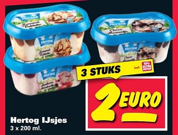 Aanbiedingen Hertog ijsjes - Hertog - Geldig van 06/03/2017 tot 12/03/2017 bij Nettorama
