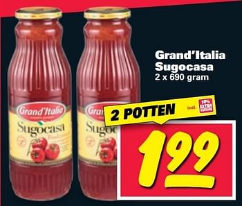 Aanbiedingen Grand`italia sugocasa - grand’italia - Geldig van 06/03/2017 tot 12/03/2017 bij Nettorama