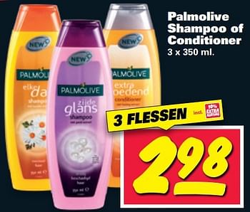 Aanbiedingen Palmolive shampoo of conditioner - Palmolive - Geldig van 06/03/2017 tot 12/03/2017 bij Nettorama