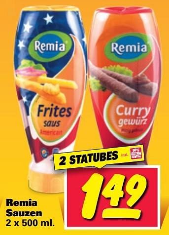 Aanbiedingen Remia sauzen - Remia - Geldig van 06/03/2017 tot 12/03/2017 bij Nettorama