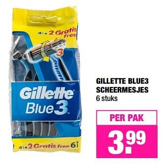 Aanbiedingen Gillette blue3 scheermesjes - Gillette - Geldig van 06/03/2017 tot 13/03/2017 bij Big Bazar