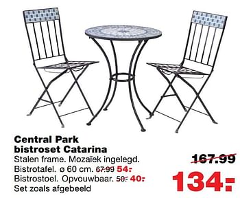 Aanbiedingen Central park bistroset catarina - Central Park - Geldig van 06/03/2017 tot 12/03/2017 bij Praxis