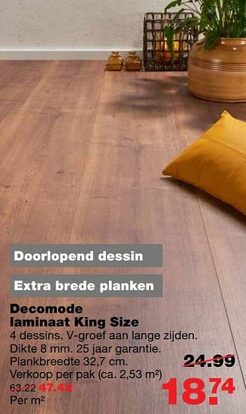 Aanbiedingen Decomode laminaat king size - DecoMode - Geldig van 06/03/2017 tot 12/03/2017 bij Praxis